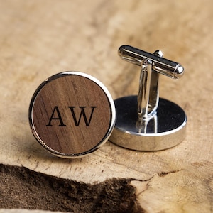 Gemelos de plata personalizados para hombre, regalo para padrinos de boda, gemelos con inicial grabada y nombre, regalo para el novio, gemelos personalizados, para el novio