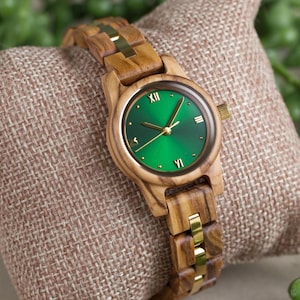 Vienna - Engraved Wooden Watch, Womens Engraved Watch, Mothers Day Gift, Unique Gift For Her, Anniversary Gift For Wife,Unique Birthday Gift