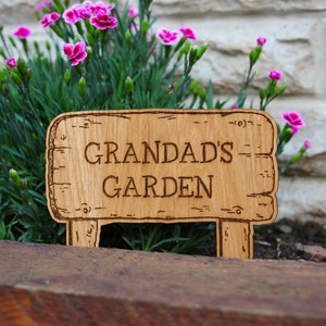 Gepersonaliseerde tuinbord - elke naam, cadeau voor tuinliefhebbers, ideaal voor opa en oma&#39;s volkstuin / tuincadeau, tuinliefhebber
