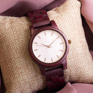 Verona - Womens Engraved Watch, Womens Wooden Watch, Mothers Day Gift, Unique Gift For Her, Anniversary Gift For Wife, Unique Birthday Gift
