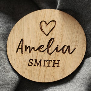 Personalised Baby Arrival Sign, New Baby Announcement Sign, Baby Reveal Sign, Wooden Birth Gift, New Born Name Sign, We're Having A Baby