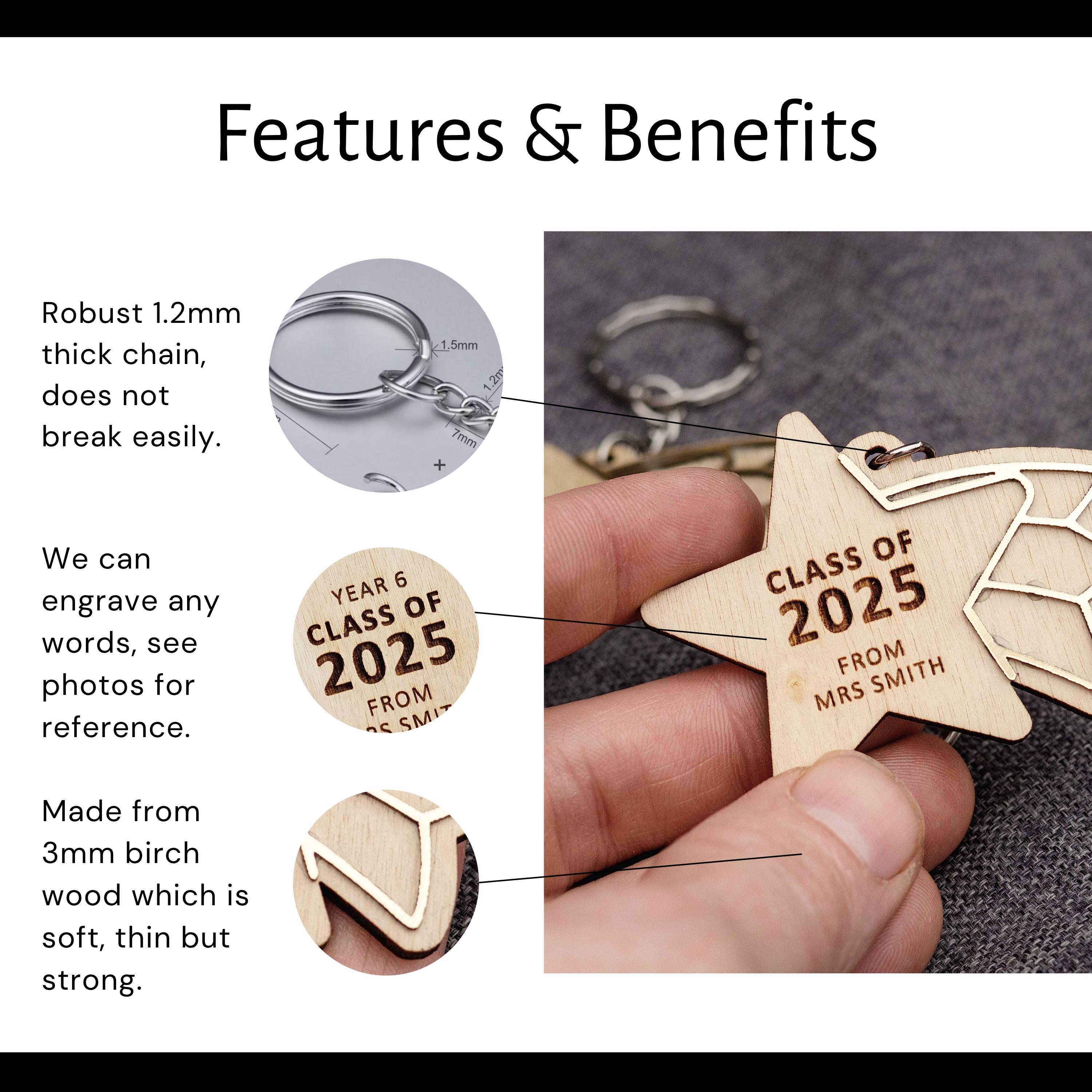 Class of 2025 School Leavers Shooting Star Keyring – Year 6 Gift From ...