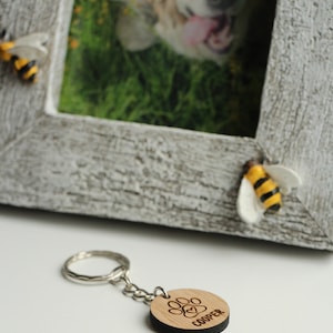 Personalised Paw Print Keyring, Cat & Dog Tag Name ID, Pet Remembrance Gift, Cat Memorial Gift, Dog Loss Sympathy Gift, Dog Memory Gift zdjęcie 7