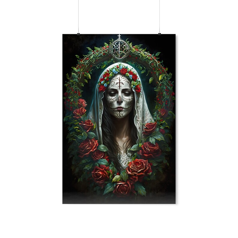 Santa Muerte Incarnate Large Wall Art, Santísima Muerte Encarnada