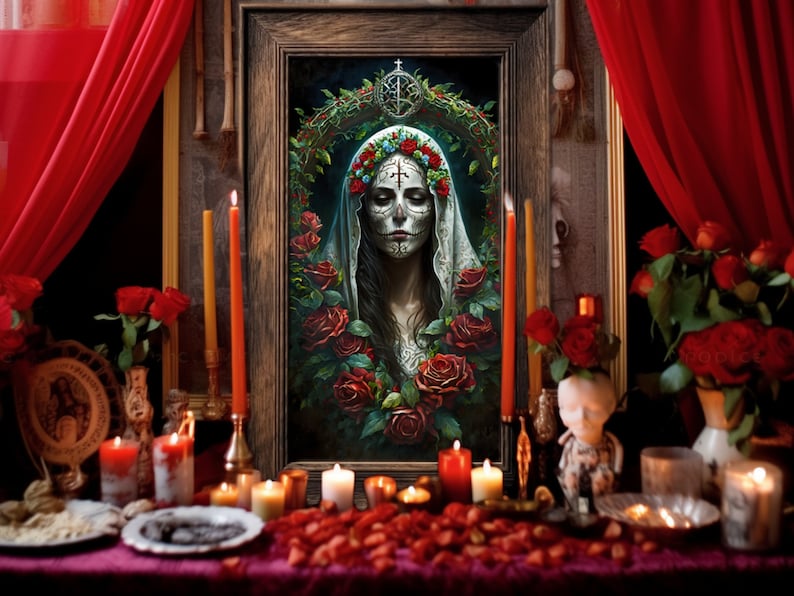 Santa Muerte Incarnate Large Wall Art, Santísima Muerte Encarnada