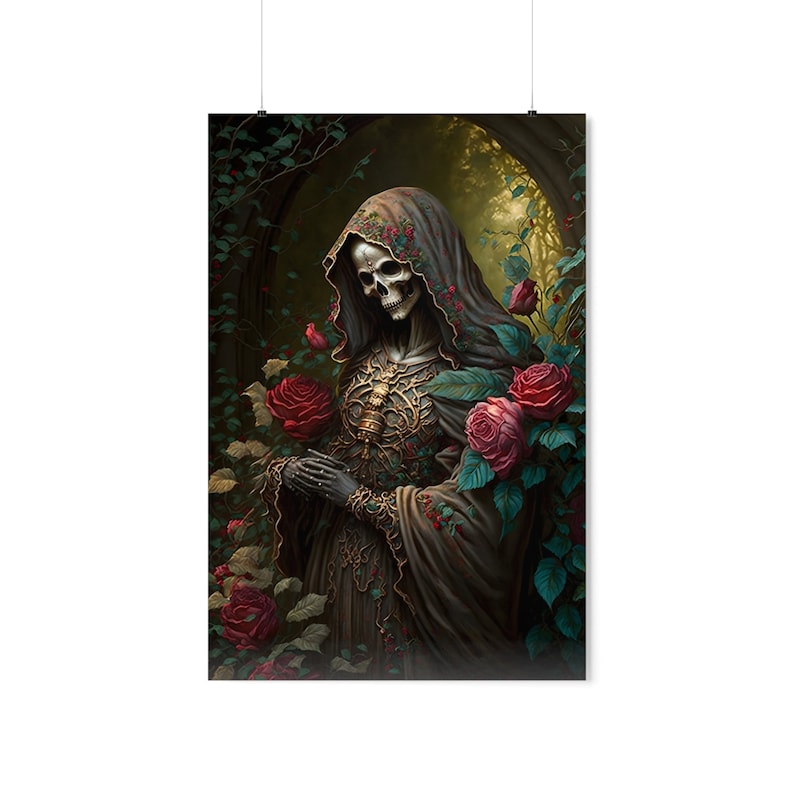 Santa Muerte Large Wall Artwork, Santísima Muerte Poster Art Print