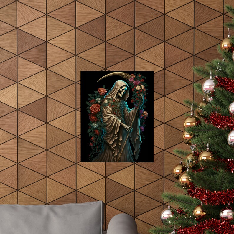 Santa Muerte Large Wall Artwork, Santísima Muerte Poster Art Print