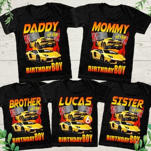 Personalisierte Super Auto Geburtstag Shirt, Hot Wheel, Geburtstag Hot Wheel Shirt, Geburtstagsgeschenk, Geburtstagskind,, Hot Wheel Party Shirt