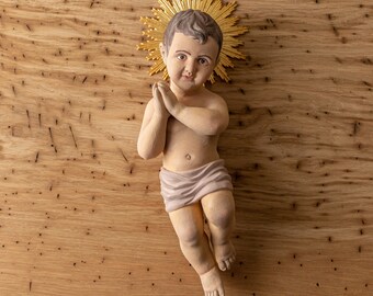 Handmade Wooden baby Jesus for nativity scenes
