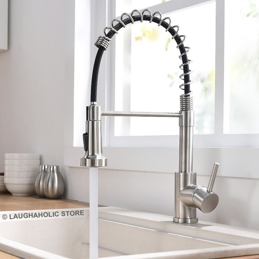 Kitchen Faucet Pull Down With Sprayer. Modern Silver/chrome & Etsy