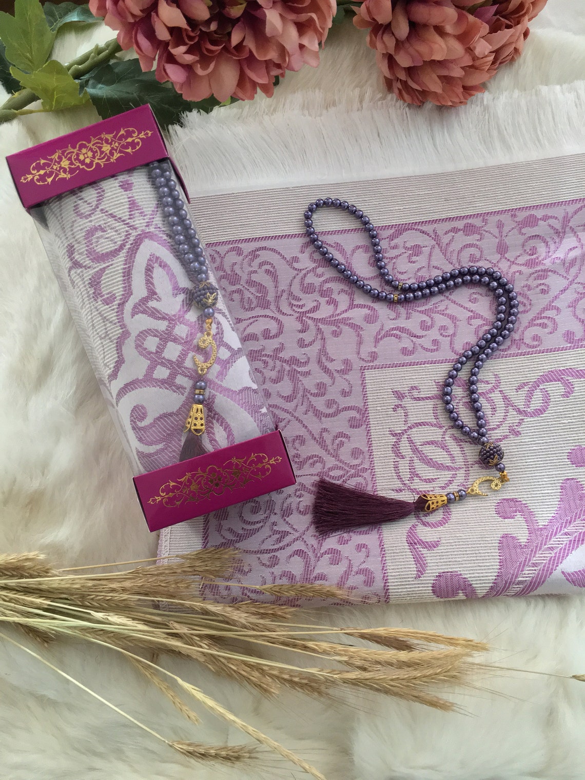 Prayer Rug Set Muslim Prayer Mat Prayer Mat Set Prayer Rug Etsy