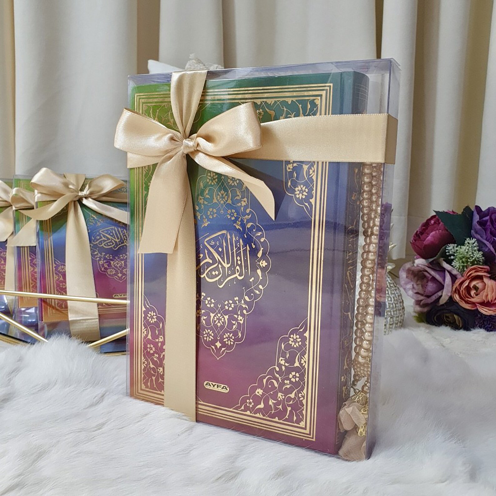 Rainbow Quran Set Rainbow Quran Tasbeeh Islamic Gift Set Etsy