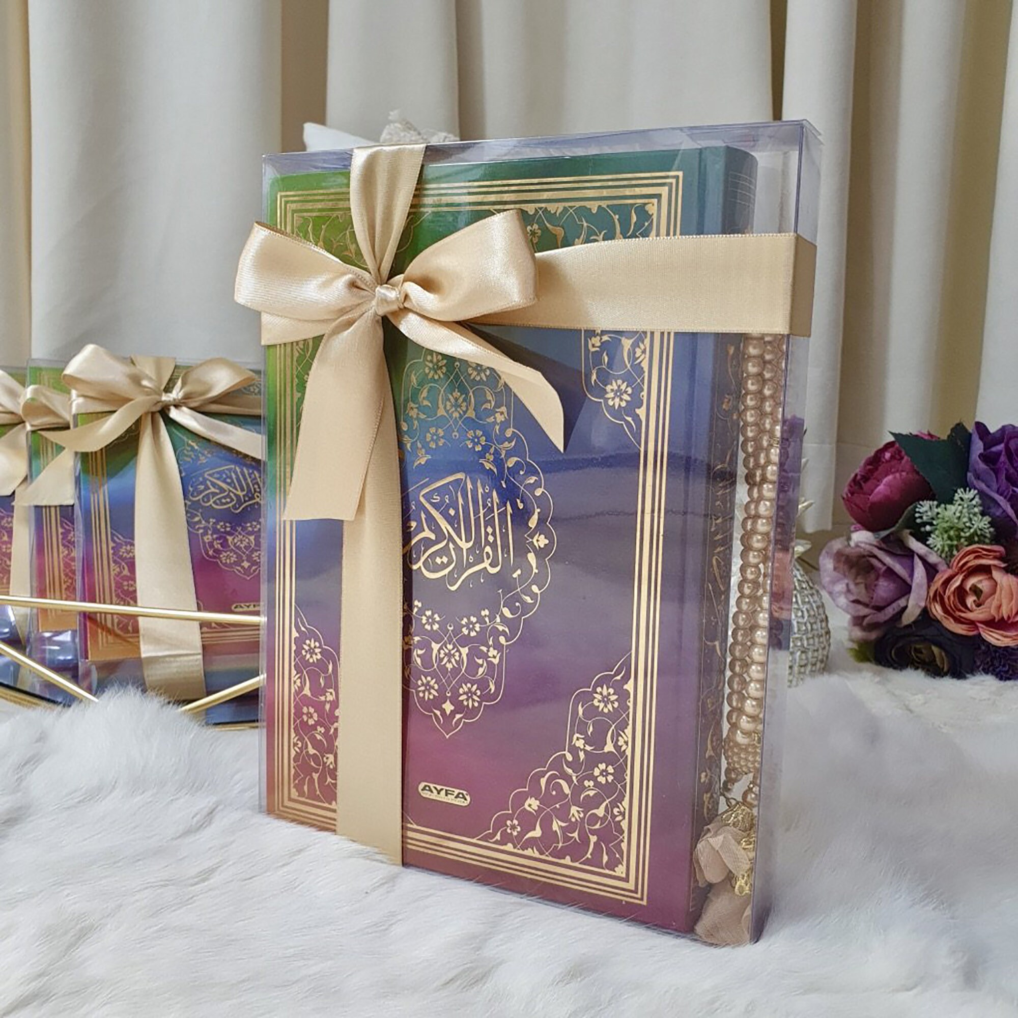 Rainbow Quran Set Rainbow Quran Tasbeeh Islamic Gift Set Etsy