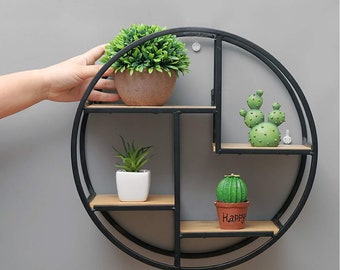 Round Metal Shelf Etsy