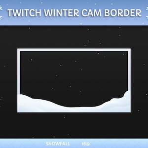 Twitch Animated Cam Overlay | Snowfall Border | Twitch Winter | Animated Camera Border | Streaming Graphics