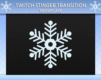 Twitch Winter Snowflake Stinger overgang | Twitch-overgang | Geanimeerde overgang | Stinger overgang | Afbeeldingen streamen