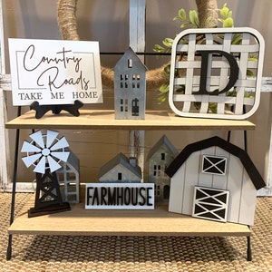 Classic Winter Themed Tiered Tray Decor Bundle - View #2