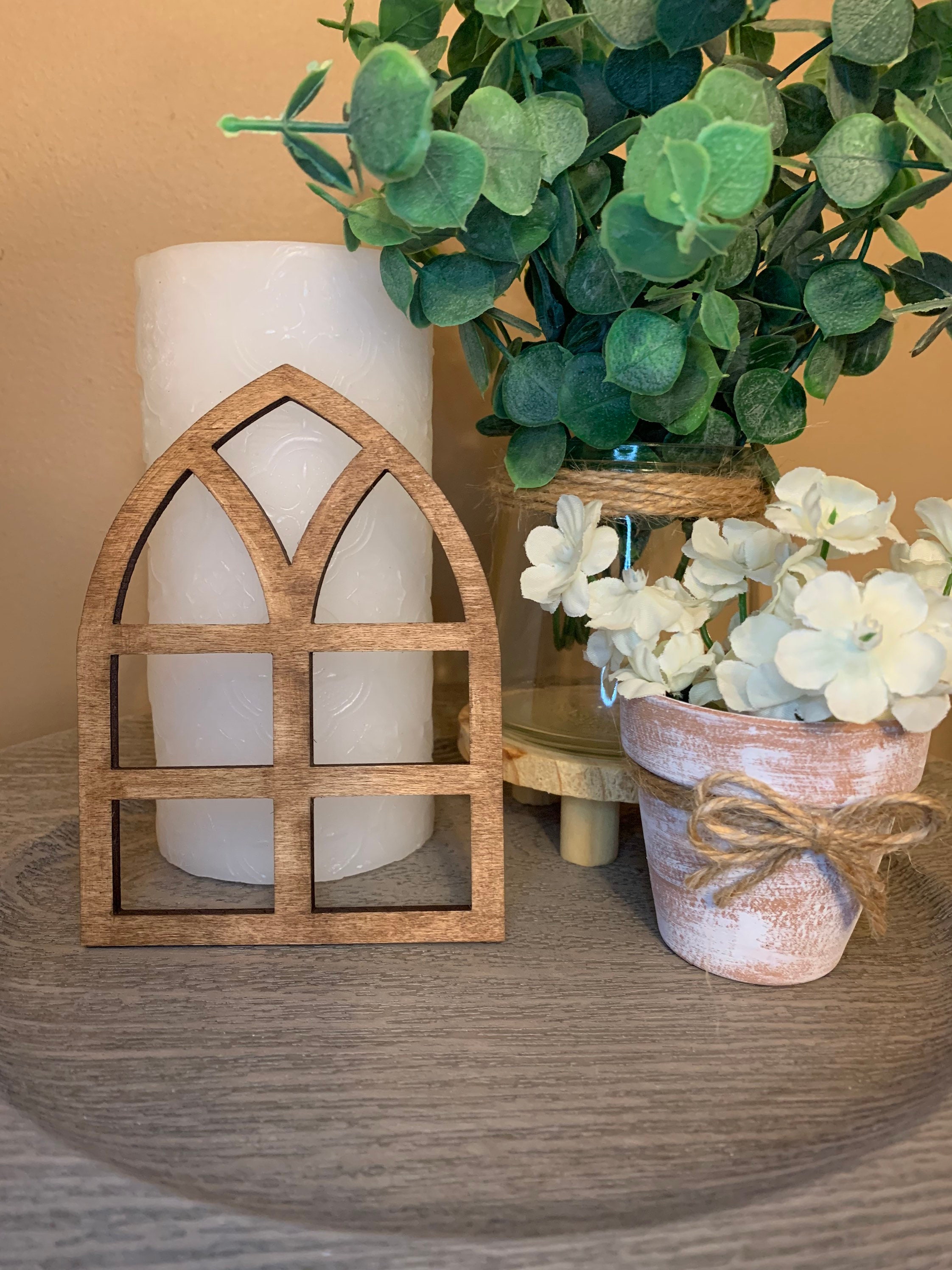 Farmhouse Window Tiered Tray Decor Tiered Tray Decorations | Etsy