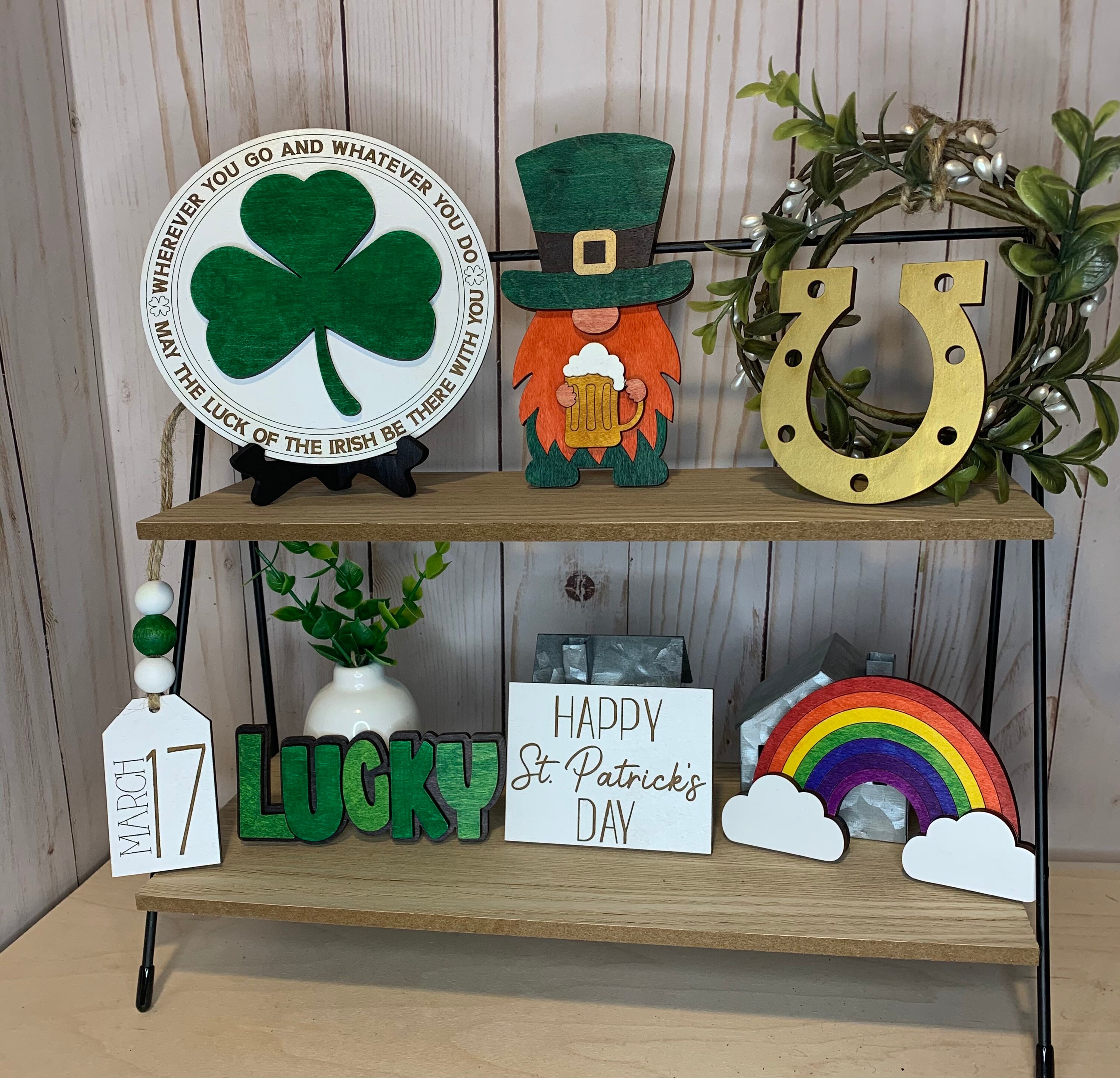 St. Patrick's Day Decor, St. Patrick's Day Sign, Irish Decor, St. Patrick's  Day Decorations, St. Patrick's Day Blocks, Irish Kisses Stacker 