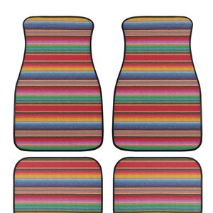 Mexican Blanket Pattern Car Mat, Poncho Car Floor Mat, Boho Ethnic Car Mats for Men, Car Matts for Women, Aesthetic Car Decor Gift