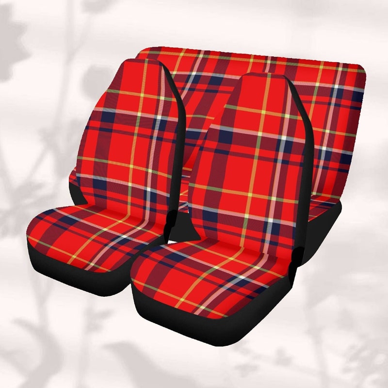 Colorful Plaid Tartan Pet Car Seat Cover main image 1