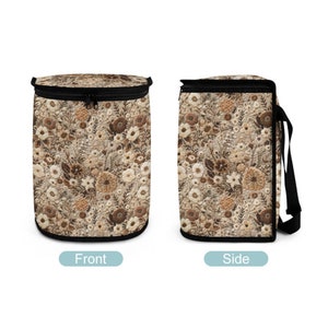 Boho Floral Car Trash Bag: Waterproof Leakproof Garbage Can