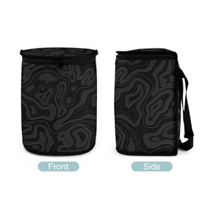 Topography Car Trash Bag, Charcoal Car Trash Can with Lid, Waterproof Garbage Bag for Car Leakproof, Aesthetic Car Accessories, car Gift
