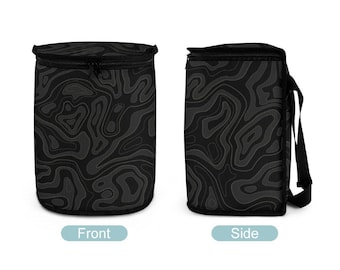 Sac poubelle de voiture Topography, Poubelle de voiture anthracite avec couvercle, Sac poubelle étanche pour voiture, Accessoires de voiture esthétiques, Cadeau pour voiture