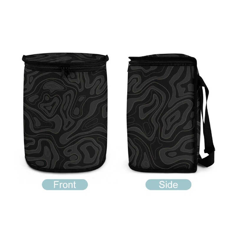 Bolsa de basura para coche Topography, bote de basura de carbón con tapa, impermeable y a prueba de fugas, accesorio estético, regalo para coche. imagen 1