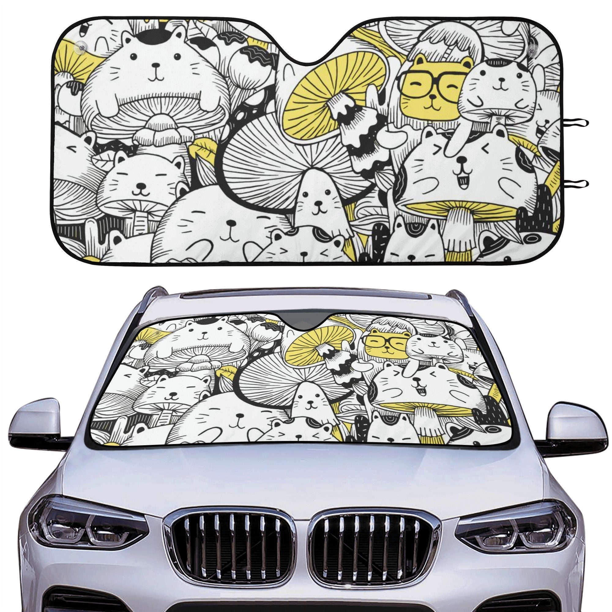 Just Funky Naruto Shippuden Characters Sunshade for Car Windshield | 58 x  28 Inches