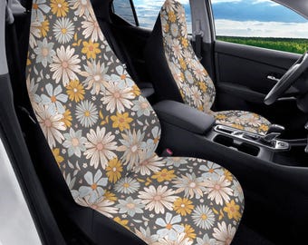 Baxinh Horse Floral Car Seat Covers Full Set - Universal Fit For SUV Sedan Truck, Non-Slip, Blue & Red - View #3