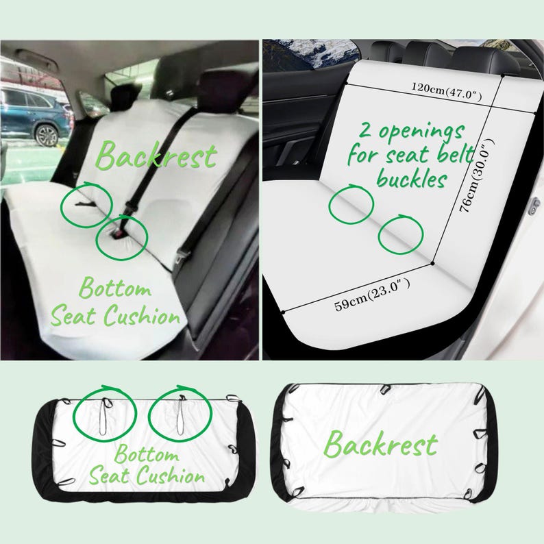 Retro Mushroom Car Seat Covers For Women Cream, Boho Floral Seat Cover, Cute Colorful Seat Cover For Vehicle, Cottagecore Front & Back Seat image 16