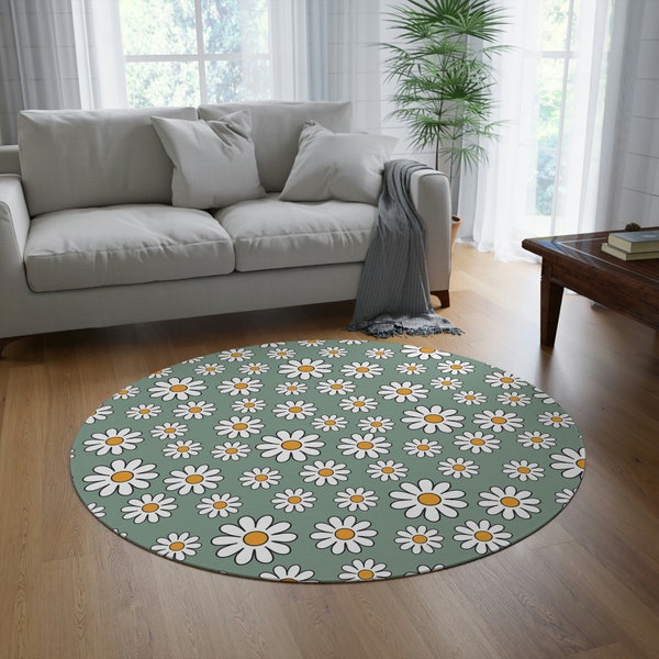 Sage Green Round Rug Etsy