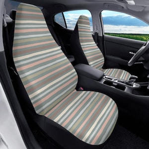 Boho Stirpes Car Seat Cover Full Set, Earthy Colors Seat Covers for Car for Women, Car Seat Covers for Vehicle, Car Seat Cover Set