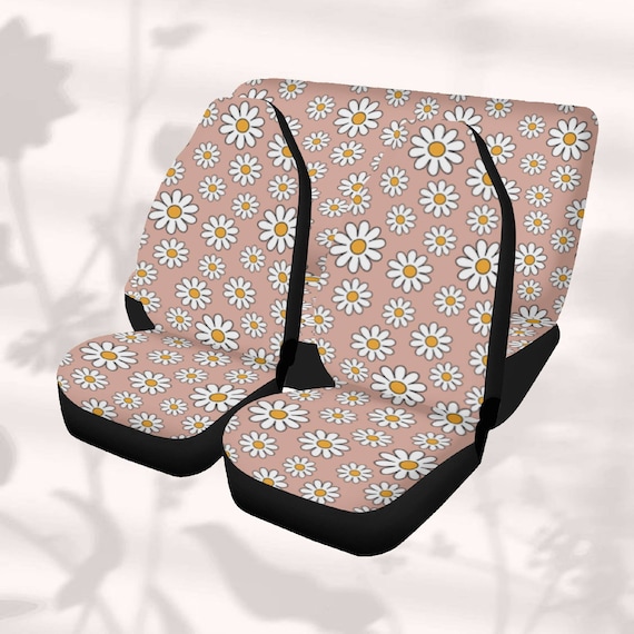 Daisy Pink Autositzbezug kompletter Satz, Autositzbezüge-Set für Frauen,  Blumensitzbezug für Fahrzeug, Cottagecore Aesthetic Car Decor - .de