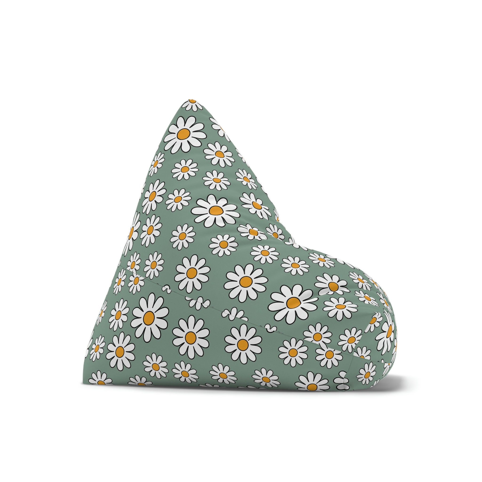 Sage Green Daisy Bean Bag Cover Daisy Flower Bean Bag Chair Etsy