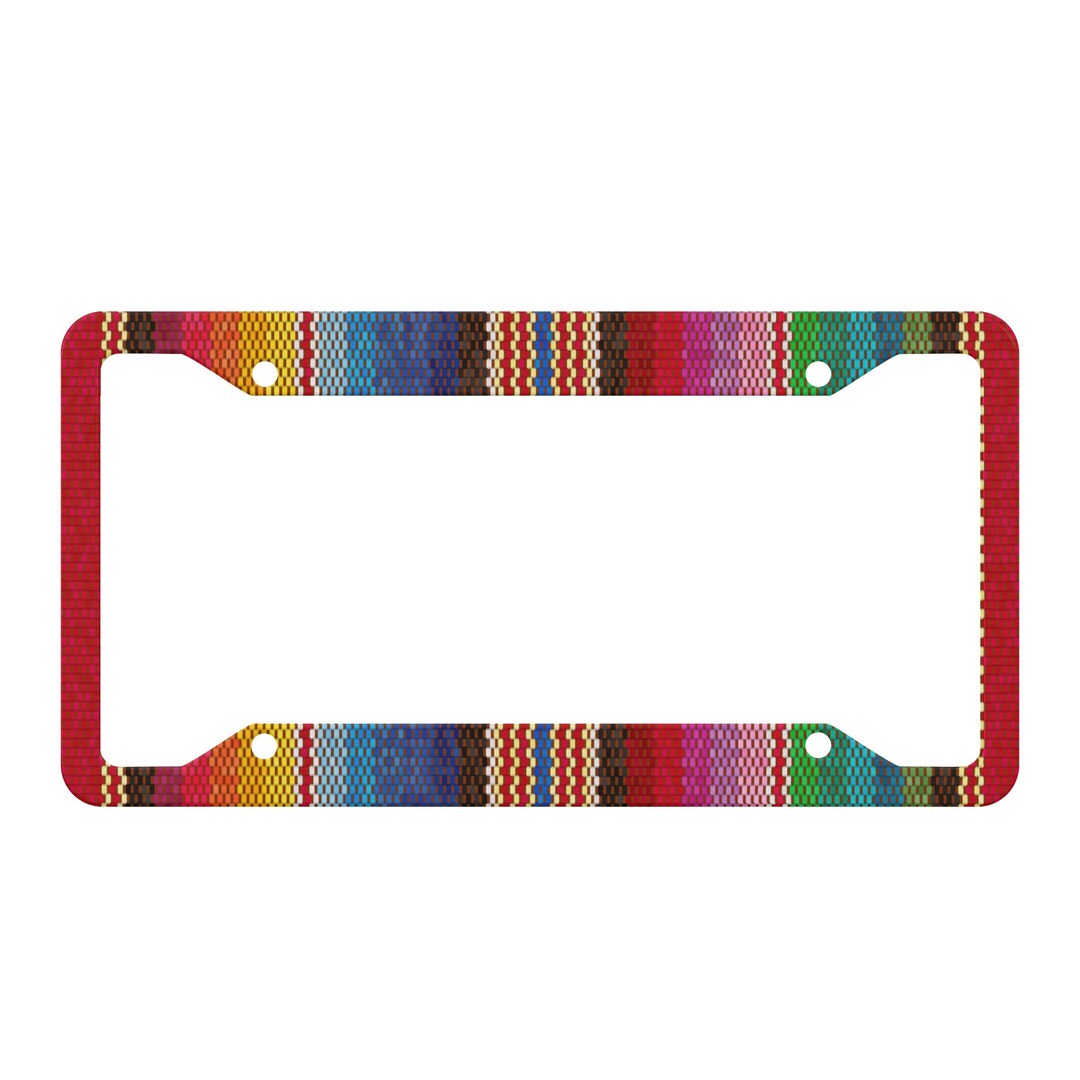 Mexican Blanket Pattern License Plate Frame Poncho License Etsy
