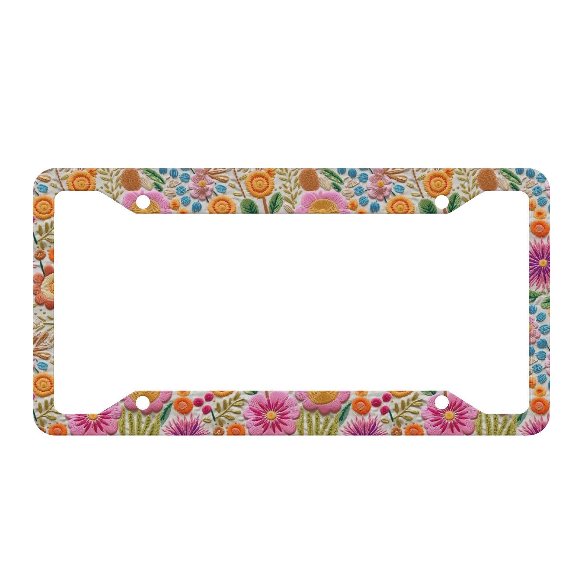 Pink License Frame Pink Bloom License Plate Frame, Cute License Plate Frames for Women ...