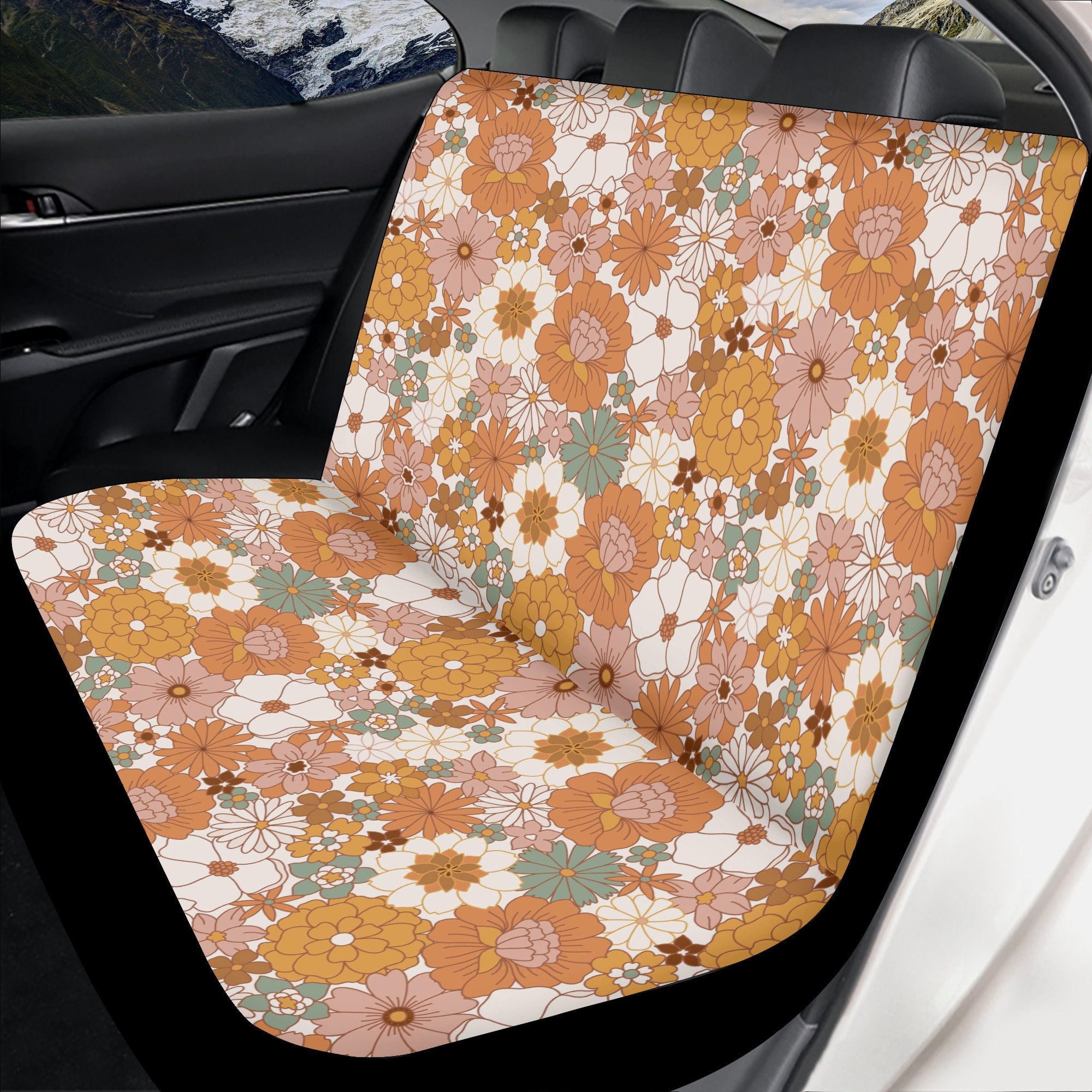 Cottagecore Floral Car Seat Cover