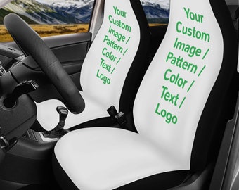 Fundas de asiento de coche personalizadas de tela ligera y sedosa o franela de poliéster gruesa, compatibles con airbag.