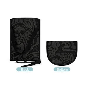 Bolsa de basura para coche Topography, bote de basura de carbón con tapa, impermeable y a prueba de fugas, accesorio estético, regalo para coche. imagen 5