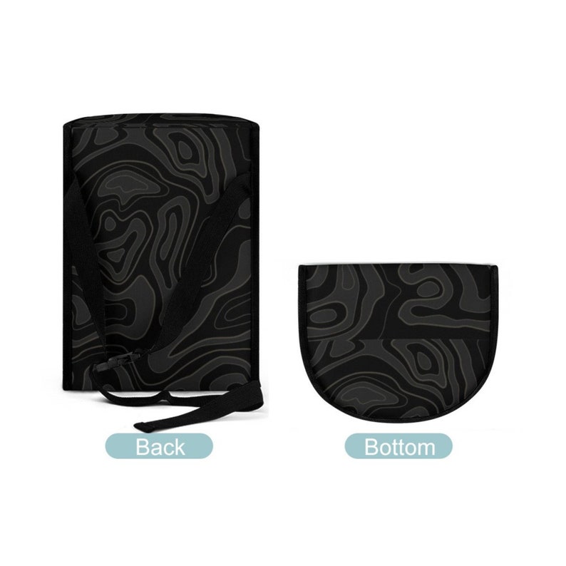Bolsa de basura para coche Topography, bote de basura de carbón con tapa, impermeable y a prueba de fugas, accesorio estético, regalo para coche. imagen 5