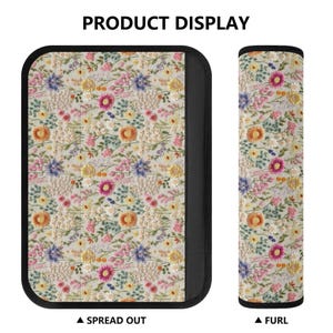 Nipin Blossom Fire Car Seat Belt Cover 7''x12.6'' (Pack of 2)