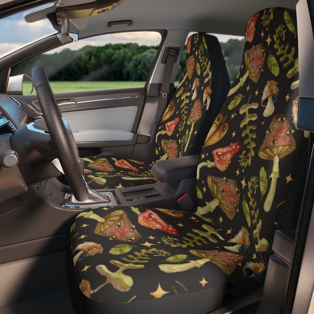 Retro Groovy Curve Sitzbezug für Auto Full Set, Autositzbezug für Männer  für Frauen, Orange Braun Sitzbezug für Fahrzeug, Ästhetisches Auto Dekor -   Österreich