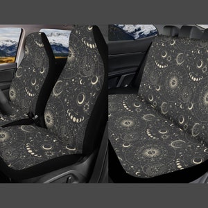 Astrology Car Seat Cover for Women, Witchy Car Seat Covers for Vehicle Cute, Celestial Boho Car Decor, Sun & Moon Phases Car Gift