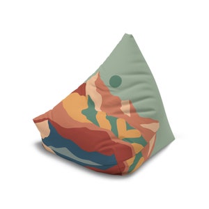 Boho Berg Sitzsack Cover Abstrakte Natur Kunst Wohnkultur