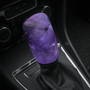 Purple Galaxy Shift Knob Cover, Celestial Car Shifter Gear Cover Cute, Starry Sky Car Interior Decor, New Car Gift
