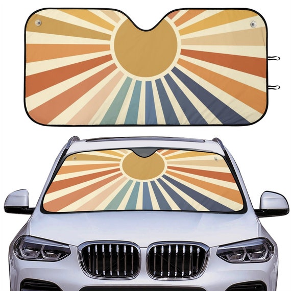 Retro Sunburst Windschutzscheiben-Sonnenschutz für Auto, Auto