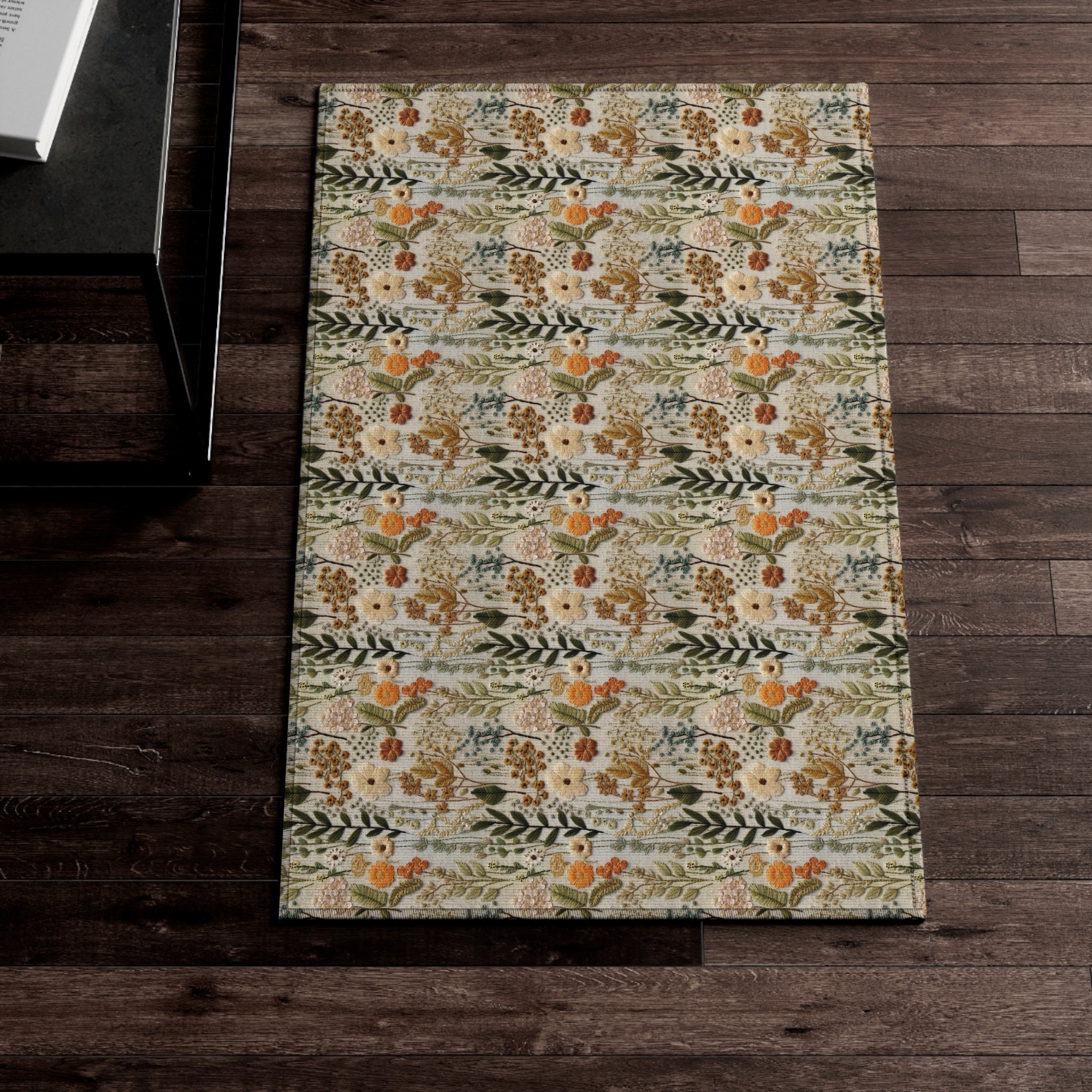 Cottagecore Flower Meadow Rug, Floral Area Rug, Cottagecore Floor Mat ...