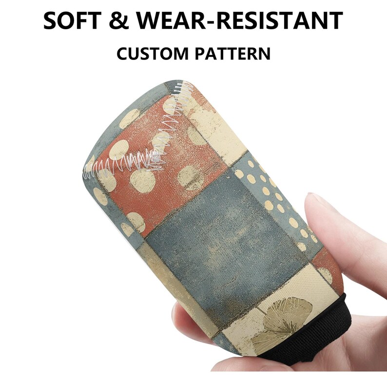 Patchwork Blue Car Gear Shift Cover, Shift Knob Cover, Boho Car Shifter Gear Cover, Shifter Knob Cover, Cute Car Accessories image 2